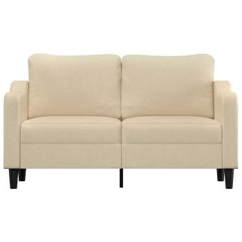 2-Sitzer-Sofa Creme 140 cm Stoff
