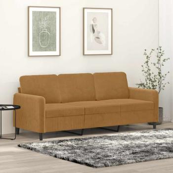 ARDEBO.de - 3-Sitzer-Sofa Braun 180 cm Samt