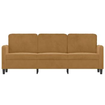 3-Sitzer-Sofa Braun 180 cm Samt