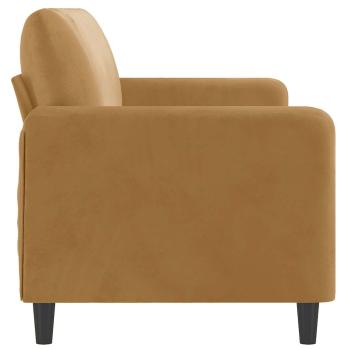 3-Sitzer-Sofa Braun 180 cm Samt