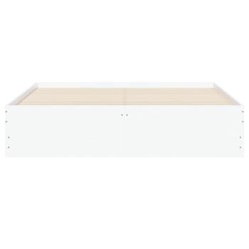 Bettgestell mit Schubladen Weiß 150x200 cm Holzwerkstoff