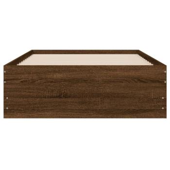 Bettgestell mit Schubladen Braun Eichen-Optik 100x200 cm