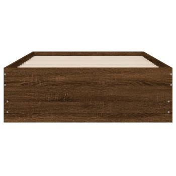 Bettgestell mit Schubladen Braun Eichen-Optik 75x190 cm