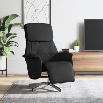 ARDEBO.de - Relaxsessel mit Fußteil Schwarz Stoff