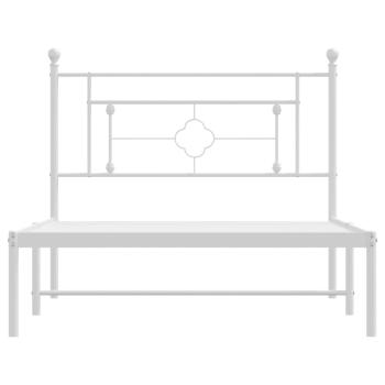 Bettgestell mit Kopfteil Metall Wei? 107x203 cm