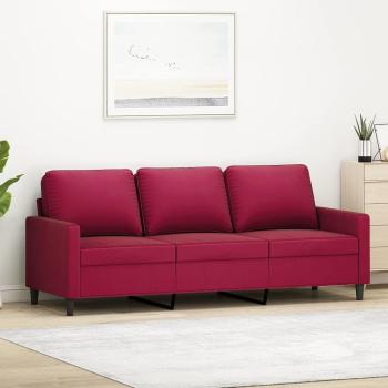 ARDEBO.de - 3-Sitzer-Sofa Weinrot 180 cm Samt