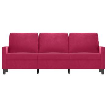 3-Sitzer-Sofa Weinrot 180 cm Samt