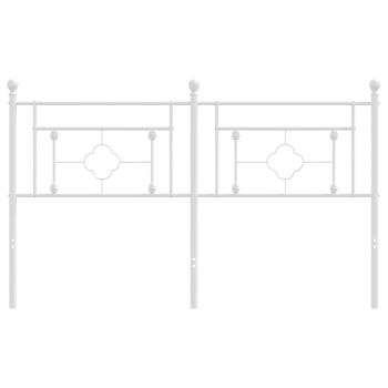 Ersatz-Kopfteil Metall Weiß 160 cm