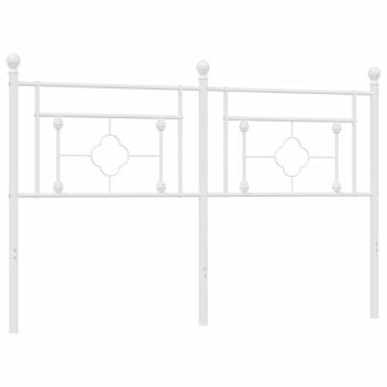 Ersatz-Kopfteil Metall Weiß 160 cm