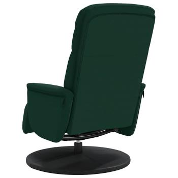 Relaxsessel mit Fu?teil Dunkelgr?n Samt