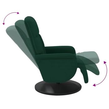Relaxsessel mit Fu?teil Dunkelgr?n Samt