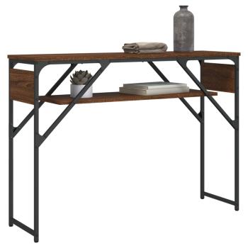 Konsolentisch mit Ablage Braun Eichen-Optik 105x30x75 cm