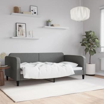 ARDEBO.de - Tagesbett Dunkelgrau 100x190 cm Stoff