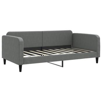 Tagesbett Dunkelgrau 100x190 cm Stoff