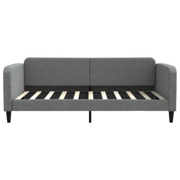 Tagesbett Dunkelgrau 100x190 cm Stoff