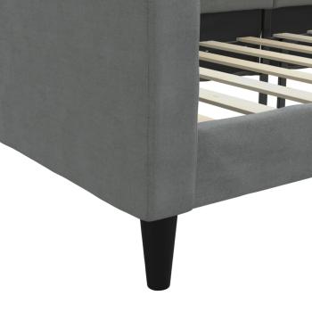 Tagesbett Dunkelgrau 100x190 cm Stoff
