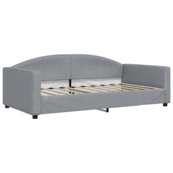 Tagesbett Hellgrau 100x190 cm Stoff