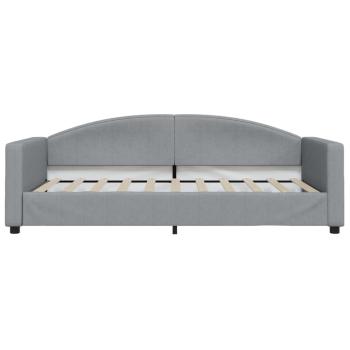 Tagesbett Hellgrau 100x190 cm Stoff