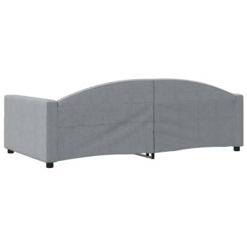Tagesbett Hellgrau 100x190 cm Stoff