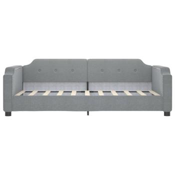 Tagesbett Hellgrau 100x190 cm Stoff