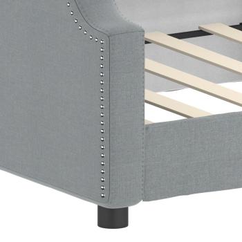 Tagesbett Hellgrau 100x190 cm Stoff