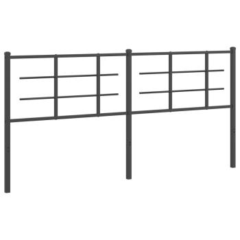 Ersatz-Kopfteil Metall Schwarz 180 cm