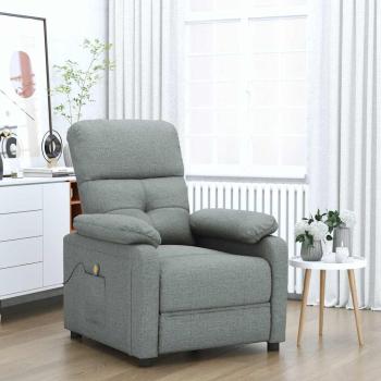 ARDEBO.de - Massagesessel Dunkelgrau Stoff