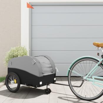 ARDEBO.de - Fahrradanhänger Schwarz und Grau 45 kg Eisen