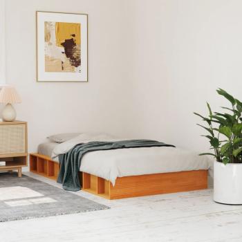 ARDEBO.de - Massivholzbett ohne Matratze Wachsbraun 75x190 cm Kiefernholz