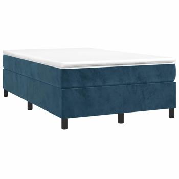 Boxspringbett mit Matratze Dunkelblau 120x190 cm Samt