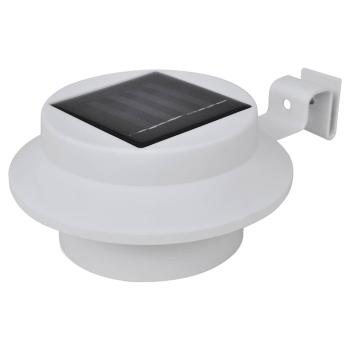 Solar-Außenleuchten für Zaun 12 Stk. LED Weiß