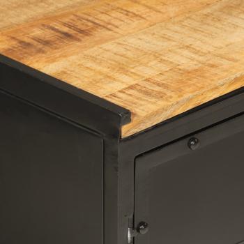 Waschbeckenunterschrank 55x35x60 cm Eisen und Massivholz Mango