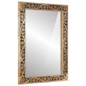 ARDEBO.de - Badspiegel 50x70x2,5 cm Massivholz Mango und Glas