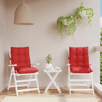 ARDEBO.de - Niedriglehner-Auflagen 2 Stk. Rot Oxford-Gewebe