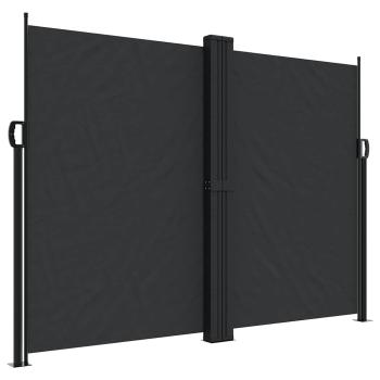 Seitenmarkise Ausziehbar Schwarz 180x1200 cm