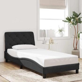ARDEBO.de - Bettgestell ohne Matratze Schwarz 90x200 cm Samt