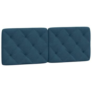 Bettgestell ohne Matratze Blau 120x200 cm Samt