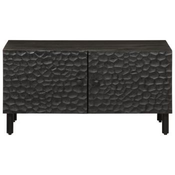 Couchtisch Schwarz 80x50x40 cm Massivholz Mango