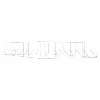 Outdoor-Hundezwinger Silbern 8x16x2 m Verzinkter Stahl