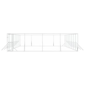 Outdoor-Hundezwinger Silbern 8x16x2 m Verzinkter Stahl