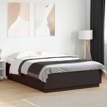 ARDEBO.de - Bettgestell Schwarz 150x200 cm Holzwerkstoff