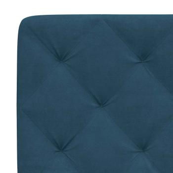 Bett mit Matratze Blau 100x200 cm Samt