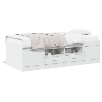 Tagesbett mit Schubladen ohne Matratze Weiß 90x190 cm