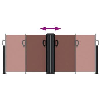 Seitenmarkise Ausziehbar Braun 100x600 cm