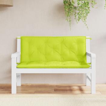 ARDEBO.de - Gartenbank-Auflagen 2 Stk. Knallgrün 120x50x7 cm Oxford-Gewebe