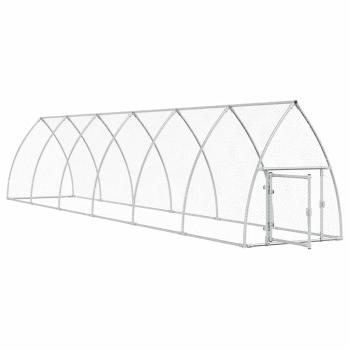 Hühnerkäfig Silbern 600x105x120 cm Verzinkter Stahl