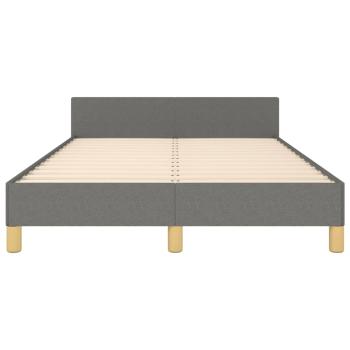 Bettgestell ohne Matratze Dunkelgrau 120x190 cm Stoff
