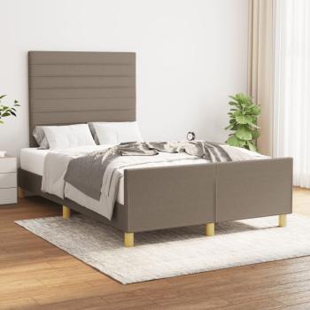 ARDEBO.de - Bettgestell ohne Matratze Taupe 120x190 cm Stoff