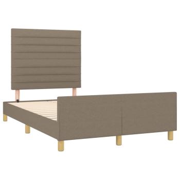 Bettgestell ohne Matratze Taupe 120x190 cm Stoff