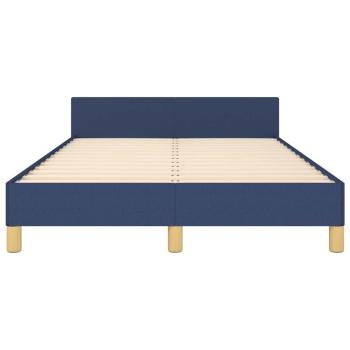 Bettgestell ohne Matratze Blau 120x190 cm Stoff